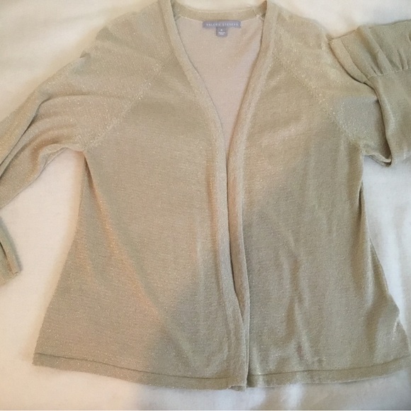 NWOT Valorie Stevens Women’s Gold Sparkle Medium Weight Topper - Picture 7 of 7